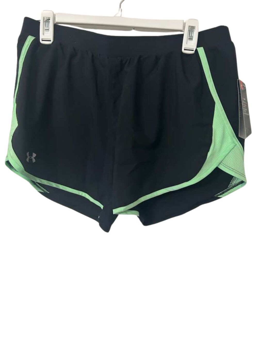 Under Armour Loose Heatgear Workout Shorts Womens Large Black Running Training